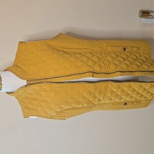 Joules Mustard Yellow Quilted Vest – US 10, Preppy Lightweight Sleeveless Layer